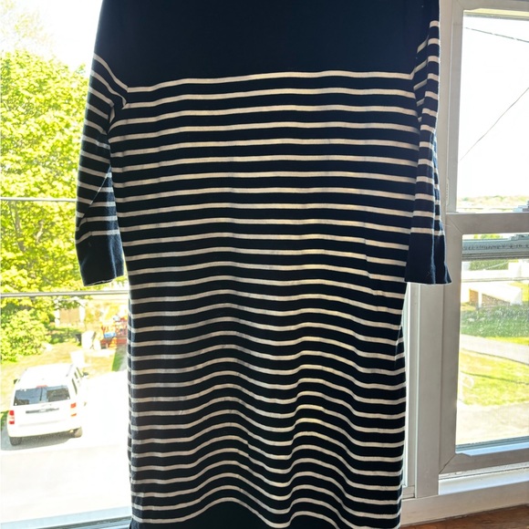 Amour Lux Cotton Navy Striped Sailor Dress French Classic Preppy YachtStyle - Picture 11 of 12